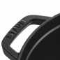 Preview: Staub Cocotte Gusseisen 26 cm Schwarz, Detail Griff