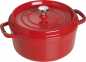 Preview: Staub Cocotte Gusseisen, 24 cm, Kirsch-Rot