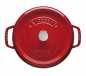 Preview: Staub Cocotte Gusseisen, 24 cm, Kirsch-Rot, oben