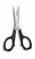 Preview: Victorinox Haushaltsschere Italy, 10cm, Schwarz, offen