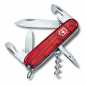 Preview: Victorinox Offiziersmesser Spartan in transparentem Rot.