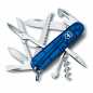 Preview: Victorinox Offiziersmesser Huntsman in transparentem Blau.