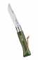 Preview: Opinel Taschenmesser No 8 Colorama mit Lederkordel, Khaki, offen