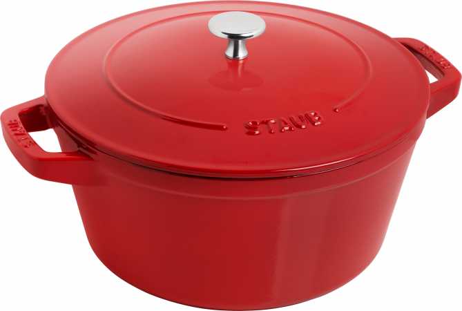 Staub Kochtopfset, Gusseisen, 2-tlg., Rot, oben