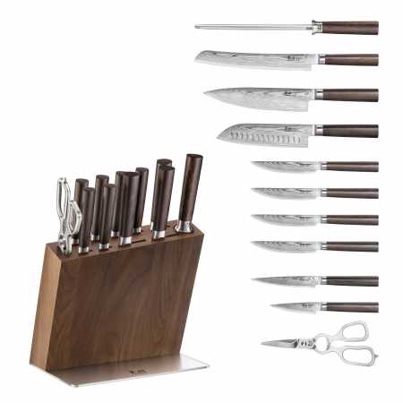 Cangshan Haku Serie 12teiliges Set mit Messerblock, Messer