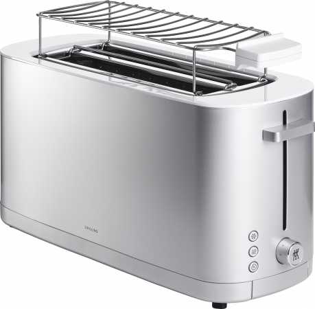 Zwilling Enfinigy Toaster mit Brötchenaufsatz, Silber, mit Brötchenaufsatz