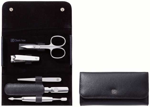 Zwilling Classic Inox Druckknopf-Etui, 5-tlg, schwarz