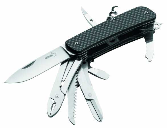 Taschenmesser Tech Tool Carbon 4 von Böker Plus in Schwarz