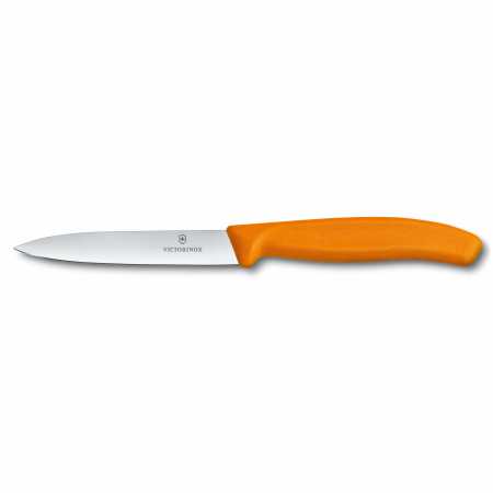 Gemüsemesser von Victorinox, 10 cm mit orangem Griff