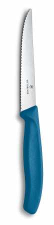 Victorinox Steak- und Pizzamesser Wellenschliff, Blau