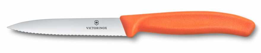 Victorinox Gemüsemesser, Wellenschliff, Mittelspitz Orange
