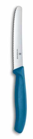 Victorinox Gemüsemesser Wellenschliff, Blau