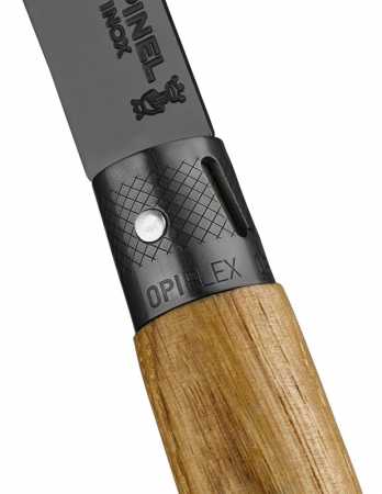 Opinel néo6, BLACK OAK, Eichenholz, Detail Lock