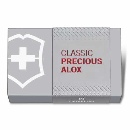 Taschenmesser Victorinox Classic Precious Alox, Iconic Red, Verpackung geschlossen