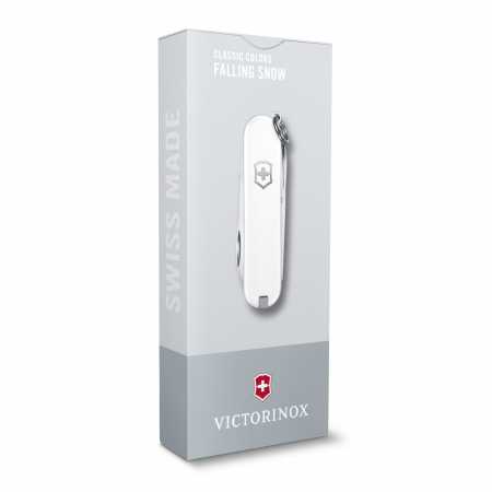 Taschenmesser Victorinox Classic Colors, "Falling Snow", weiß, Verpackung