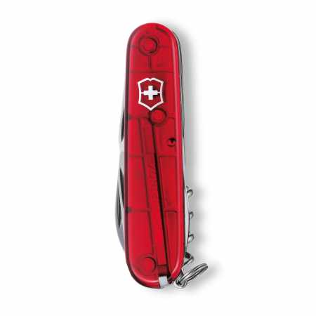 Victorinox Offiziersmesser Spartan in transparentem Rot, zugeklappt