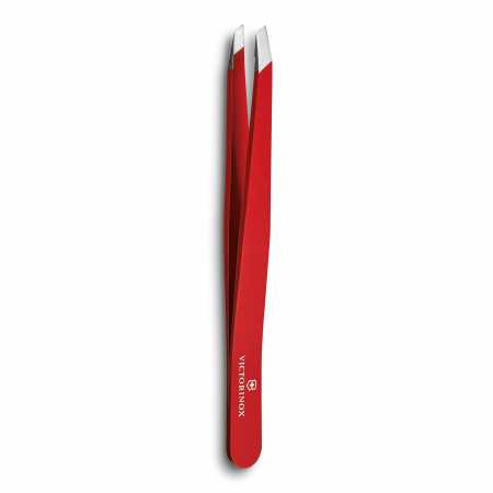 abgeschrägte rostfreie Pinzette von Rubis mit Soft Touch Oberfläche, rostfreier Edelstahl, 9,5 cm