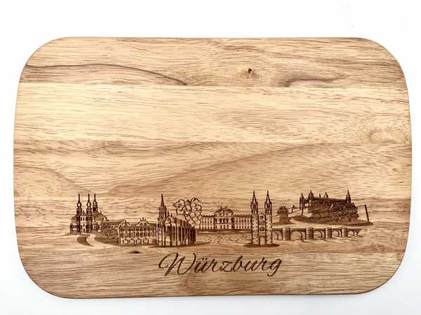 Brotzeitbrett groß, Stadtblick Würzburg