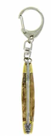 Forge de Laguiole Taschenmesser mit Öse Birkenholz 7 cm, Draufsicht