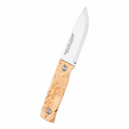 Marttiini Gürtelmesser Tundra, Griffschalen aus heller Maserbirke, 11 cm