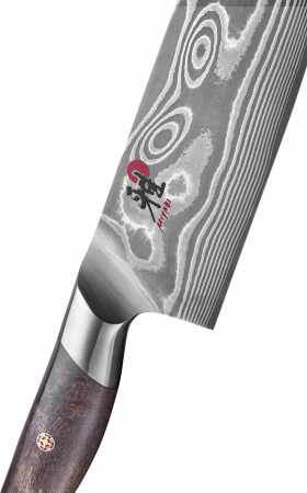 Miyabi Kochmesser "Iki" Santoku, Detail Klinge
