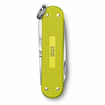 Victorinox Classic Pro Alox Limited Edition 2023, Electric Yellow, Rückseite