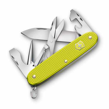 Victorinox Pioneer, Alox Limited Edition 2023, Electric Yellow, offen