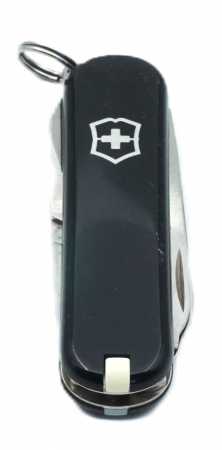Victorinox Classic SD,Schwarz, Würzburg Skyline geschlossen Rückseite