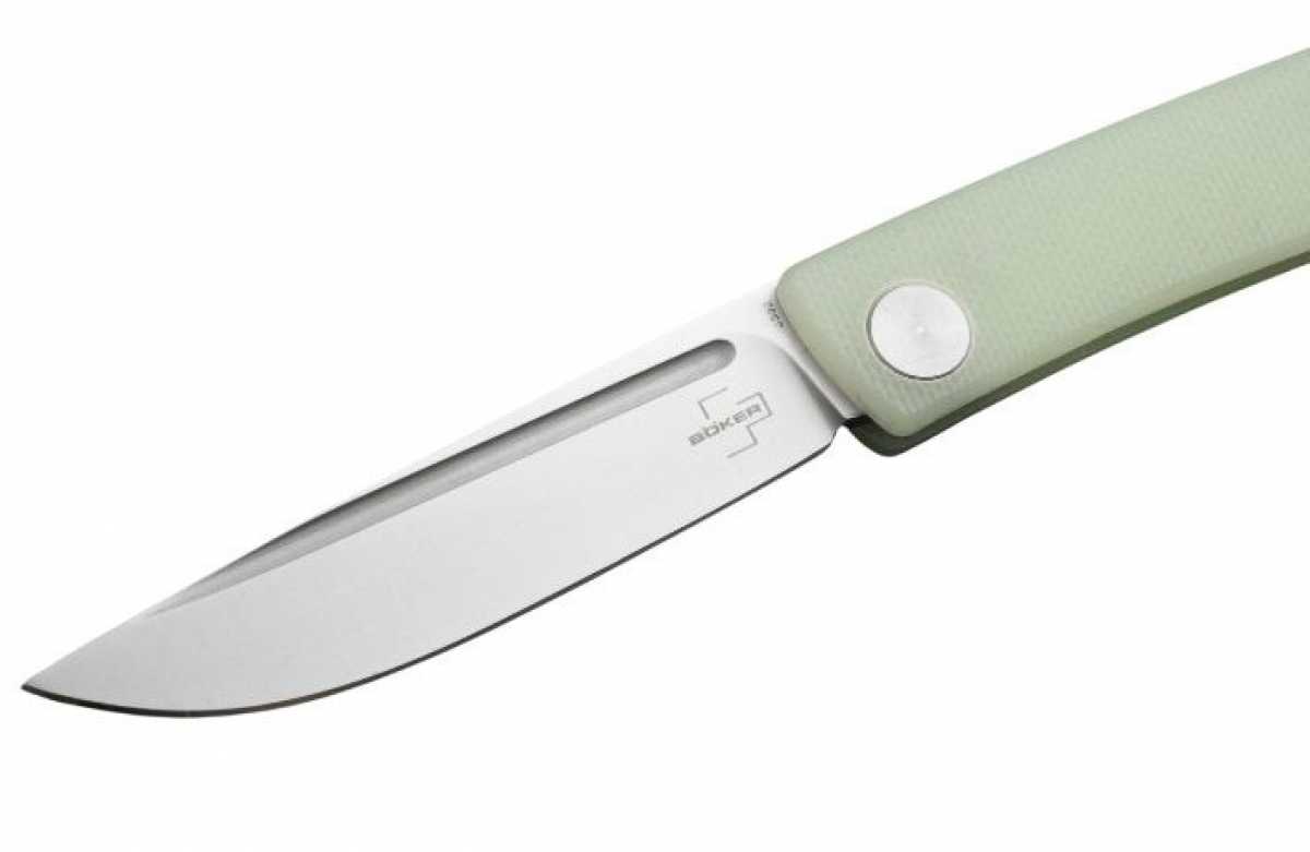 Böker Plus Celos G10 Jade Detail Klinge