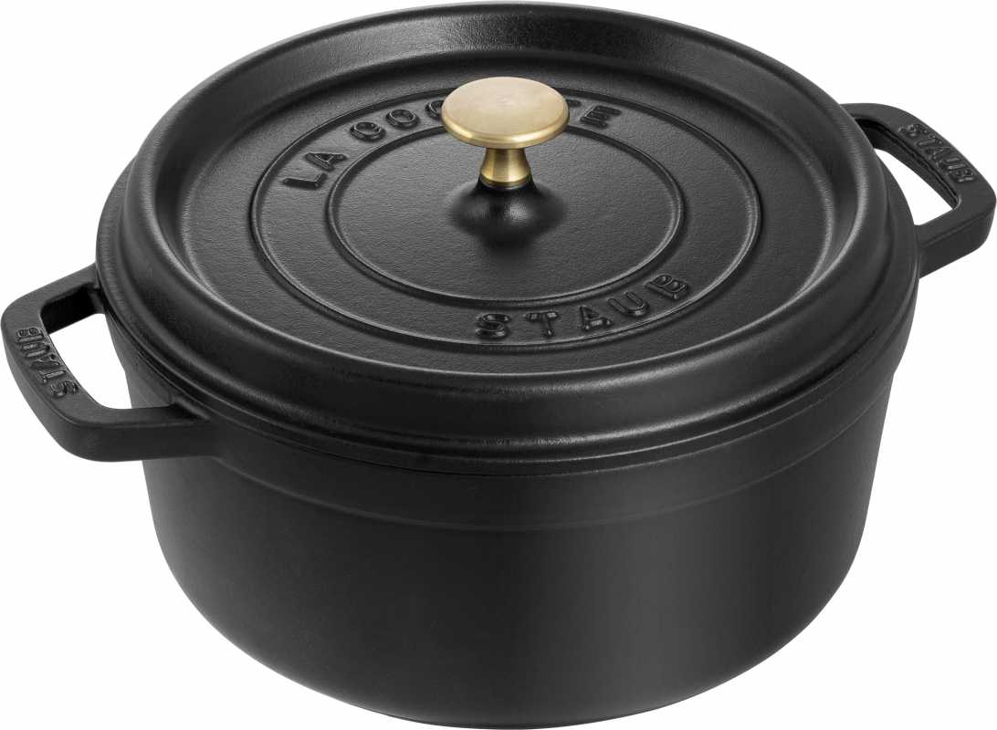 Staub Cocotte Gusseisen 26 cm Schwarz