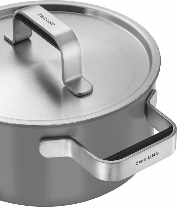 Zwilling Pure Kochgeschirrset, Edelstahl, 5-tlg., Grau, Detail Topf