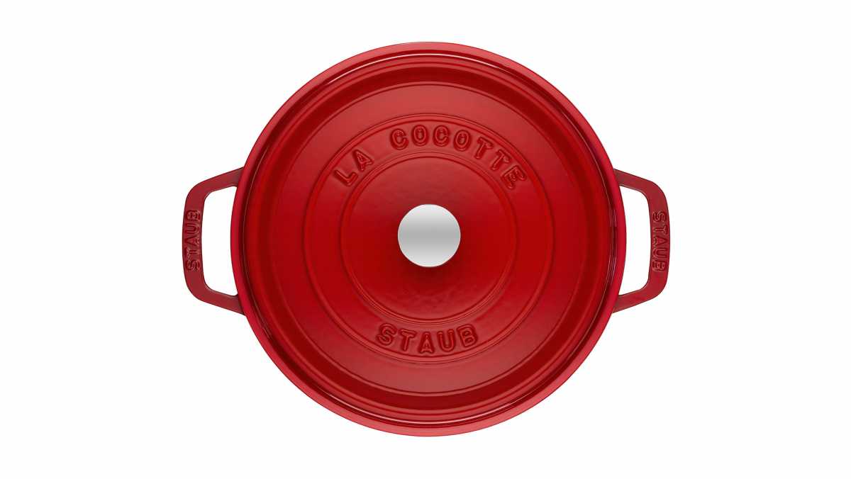 Staub Cocotte Gusseisen  28 cm Kirsch-Rot, oben