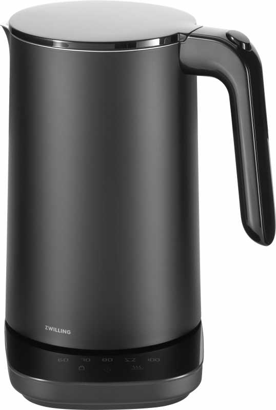 Zwilling Enfinigy Pro Wasserkocher, Schwarz, 1,5 l, Seitenansicht