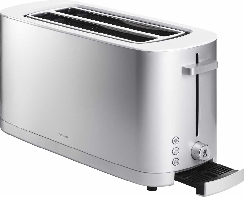 Zwilling Enfinigy Toaster mit Brötchenaufsatz, Silber