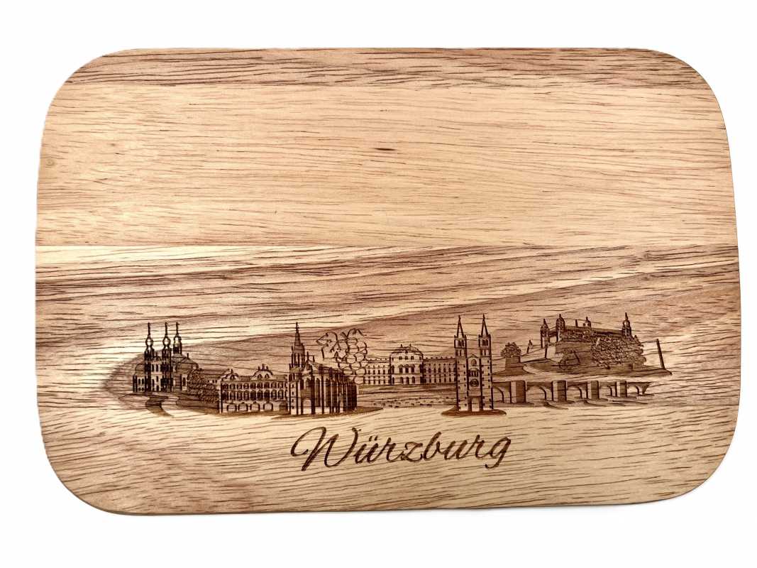 Brotzeitbrett klein, Stadtblick Würzburg