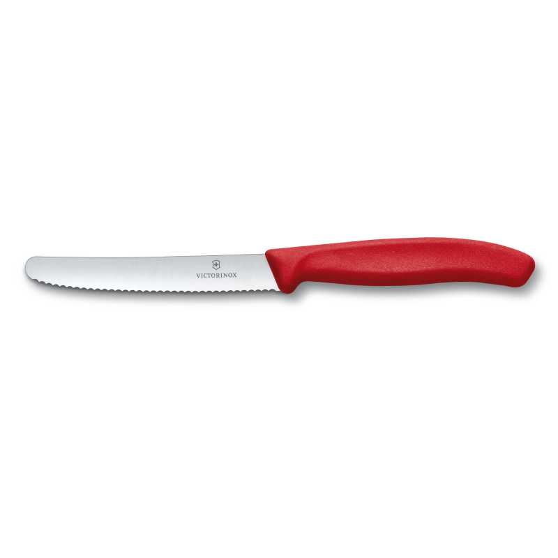 Victorinox Tomatenmesser, Wellenschliff, 11 cm, Rot