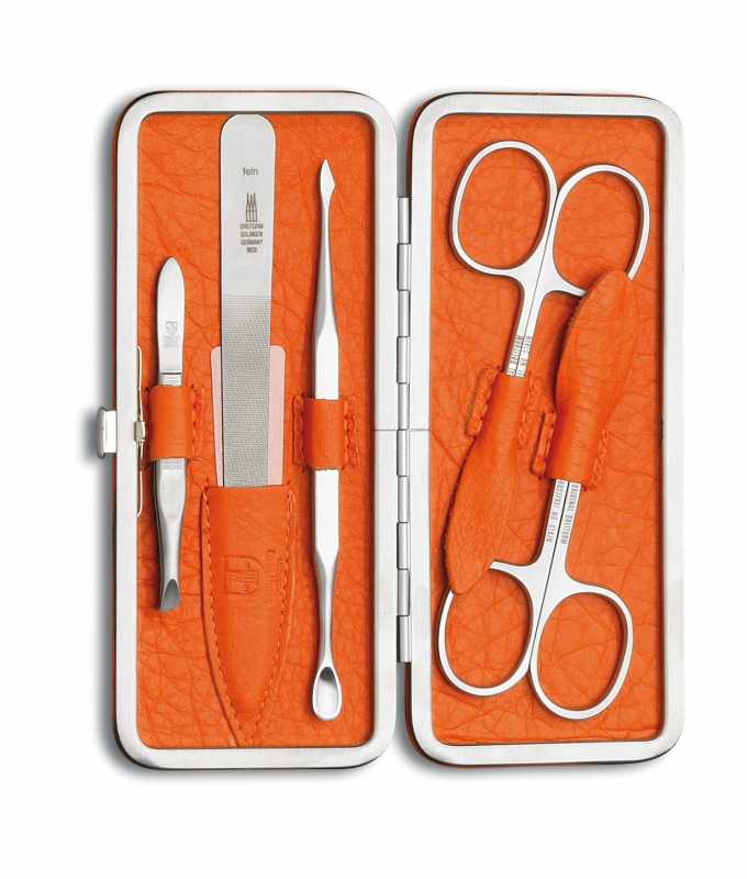 Dreitum Etui 5 Teile orange ,offen