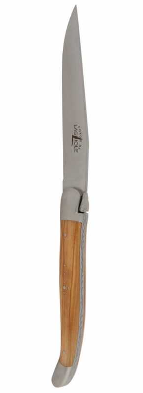 Forge de Laguiole Steakmesser  11,5 cm Klinge Olivenholz T12 Stahl