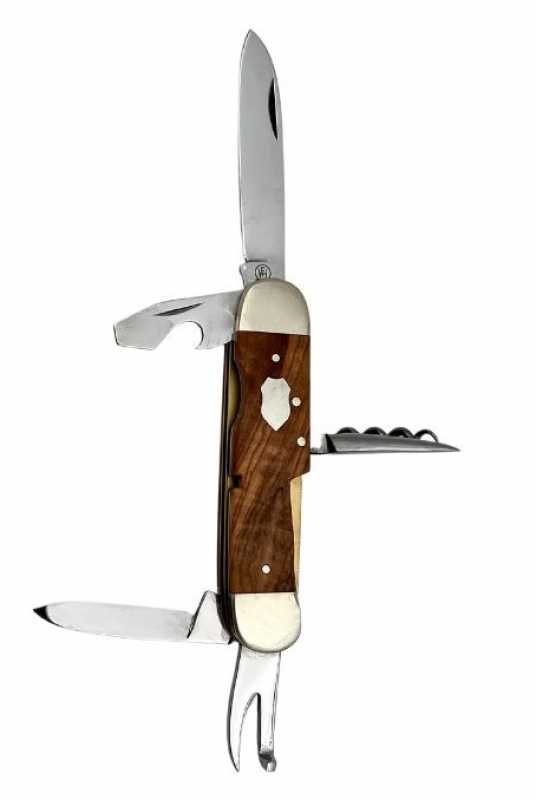 Hartkopf Taschenmesser Olivenholz 6-tlg. offen