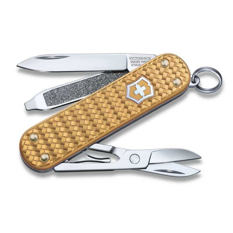 Victorinox Taschenmesser Classic Precious Alox, Brass Gold, offen