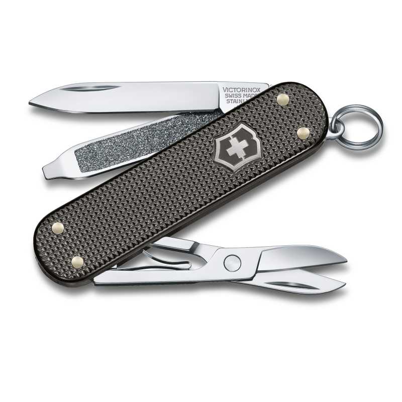 Victorinox Classic Pro Alox Limited Edition 2022 Thunder Gray, offen