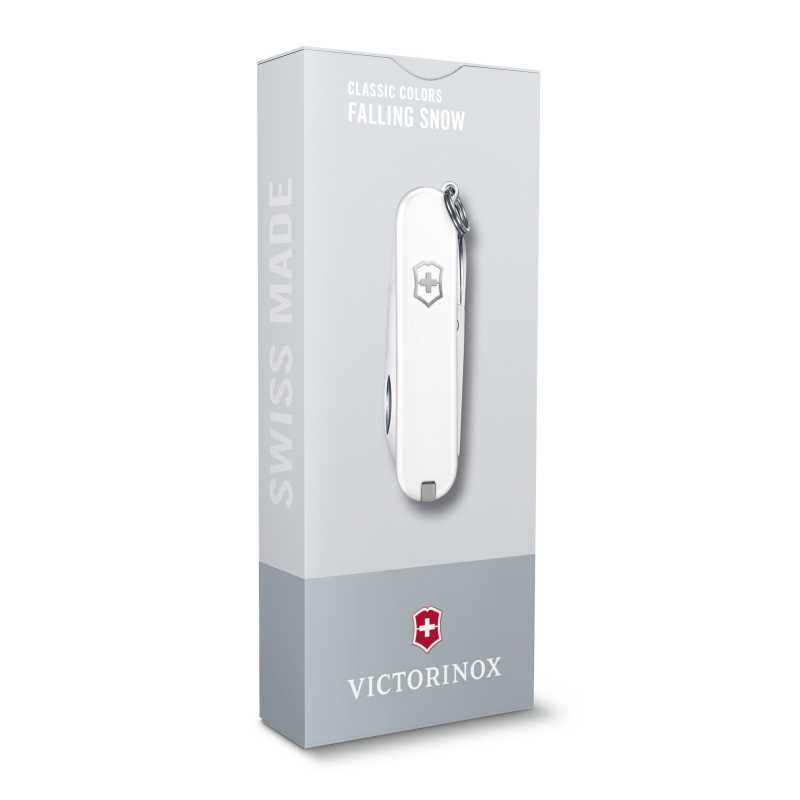 Taschenmesser Victorinox Classic Colors, "Falling Snow", weiß, Verpackung