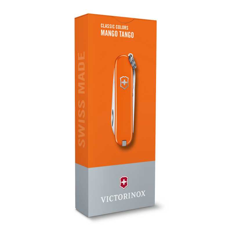 Taschenmesser Victorinox Classic Colors, "Mango Tango", orange, Verpackung