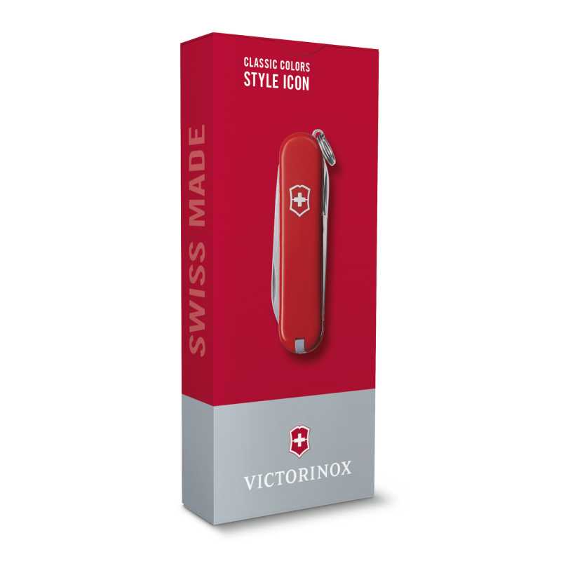 Taschenmesser Victorinox Classic Colors, "Style Icon", rot, Verpackung