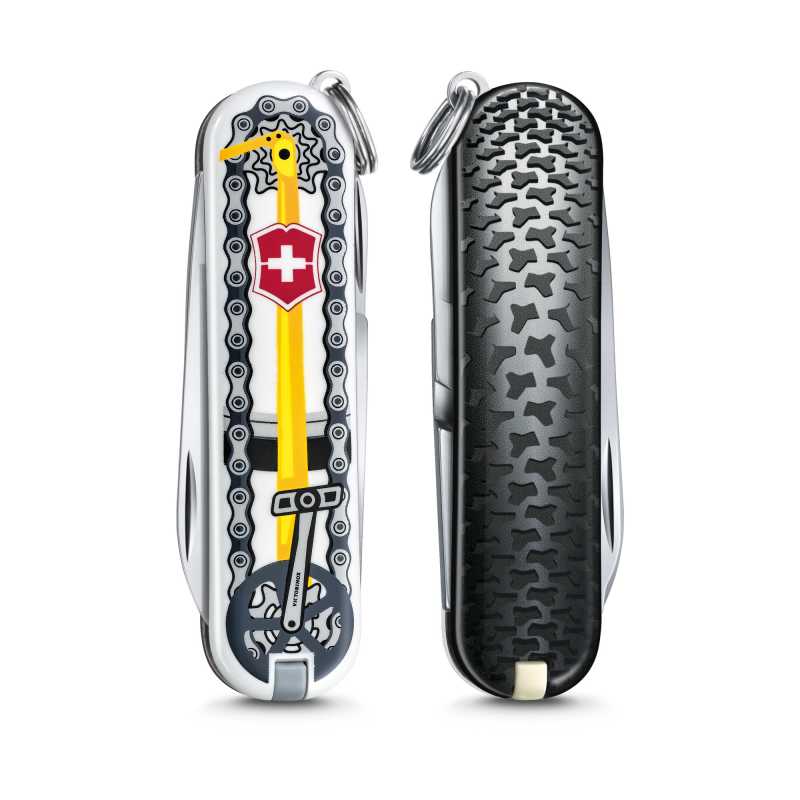 Victorinox Taschenmesser Classic, Limited Edition "Bike Ride", Vorder- und Rückansicht