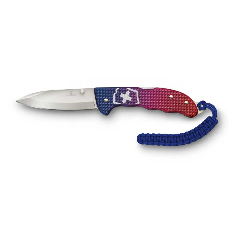 Victorinox Taschenmesser Evoke Rot Blau offen liegend