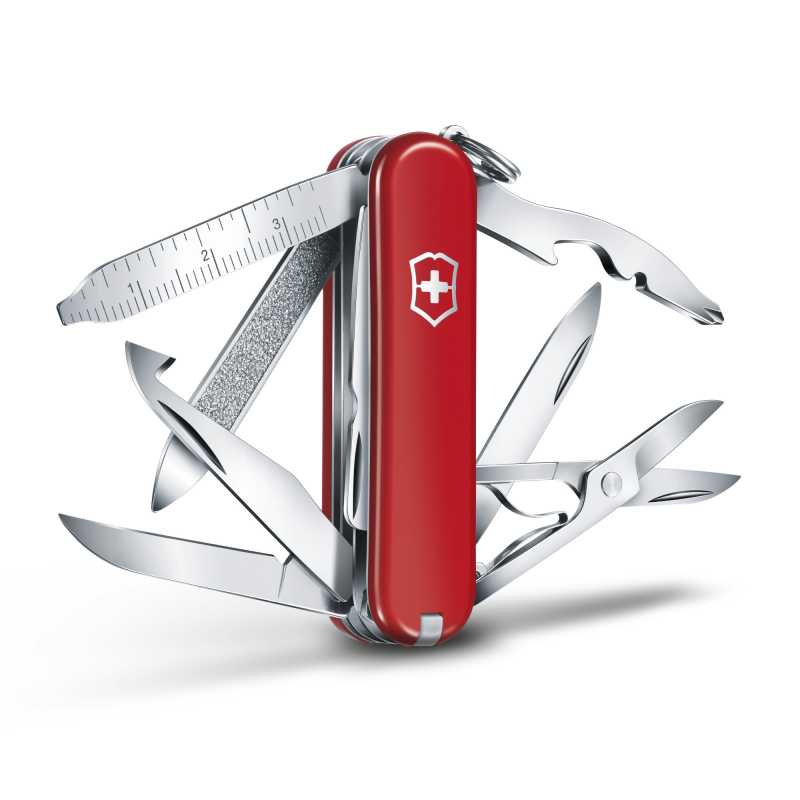 kleines Taschenwerkzeug MiniChamp von Victorinox in Rot.