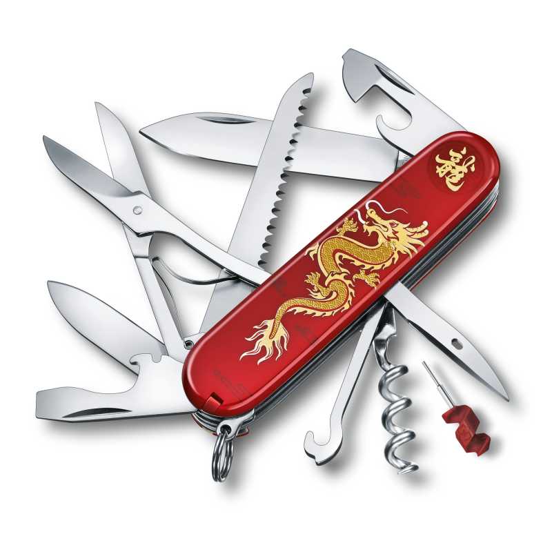 Victorinox Huntsman, Year of the Dragon, Jahresmesser 2024 offen