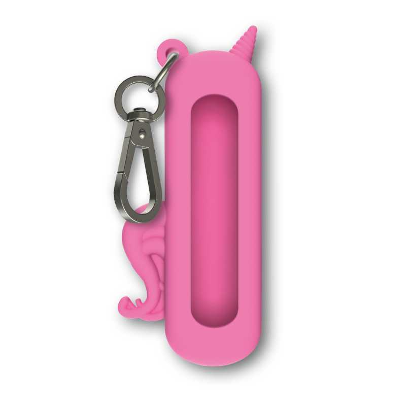 pinke Silikonhülle in Einhorn-Form für Victorinox Classic Messer, Vorderseite