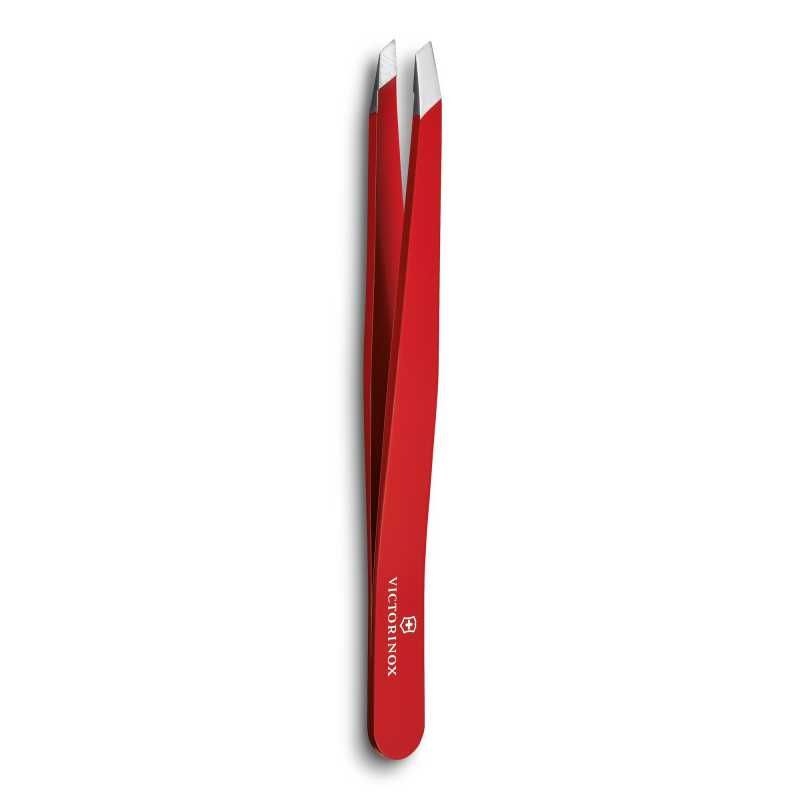 abgeschrägte rostfreie Pinzette von Rubis mit Soft Touch Oberfläche, rostfreier Edelstahl, 9,5 cm